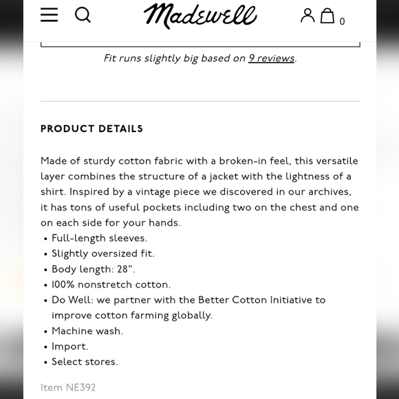 Madewell Drakefield Shirt-Jacket in Ecru - Picture 6 of 10